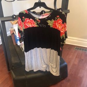 Pretty t shirt plus size top